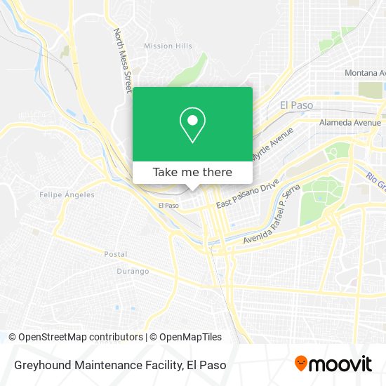 Greyhound Maintenance Facility map