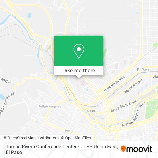 Tomas Rivera Conference Center - UTEP Union East map