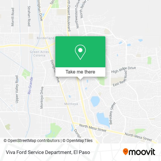Viva Ford Service Department map
