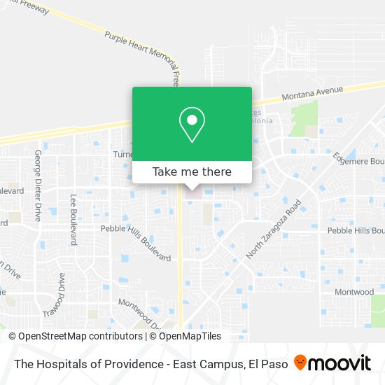 The Hospitals of Providence - East Campus map