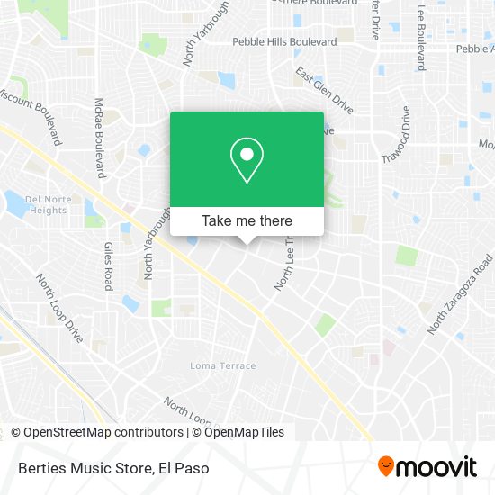 Mapa de Berties Music Store
