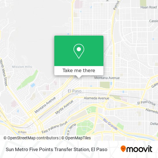 Mapa de Sun Metro Five Points Transfer Station