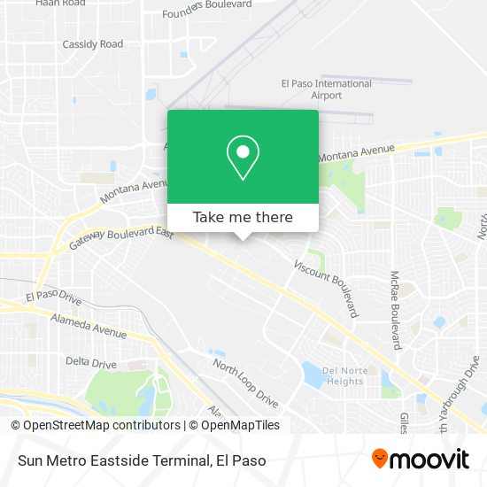 Sun Metro Eastside Terminal map