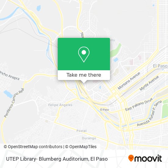 Mapa de UTEP Library- Blumberg Auditorium