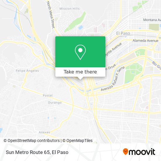 How to get to Sun Metro Route 65 in El Paso by Bus?