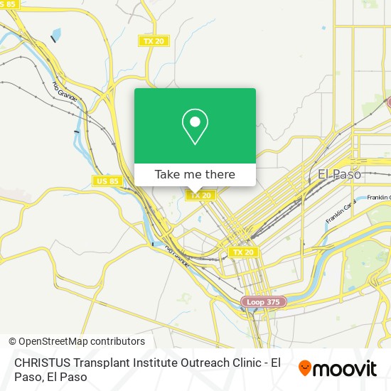 CHRISTUS Transplant Institute Outreach Clinic - El Paso map