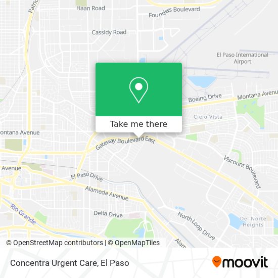 Concentra Urgent Care map