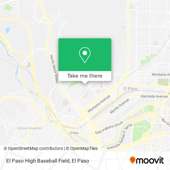 Mapa de El Paso High Baseball Field