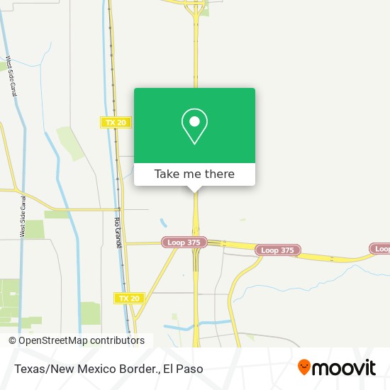 Texas/New Mexico Border. map