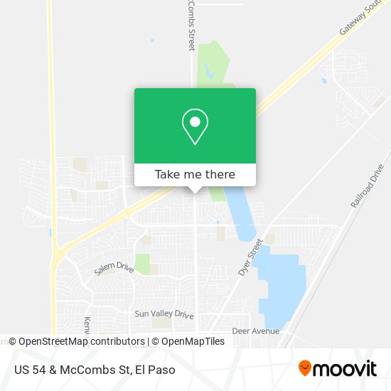 US 54 & McCombs St map