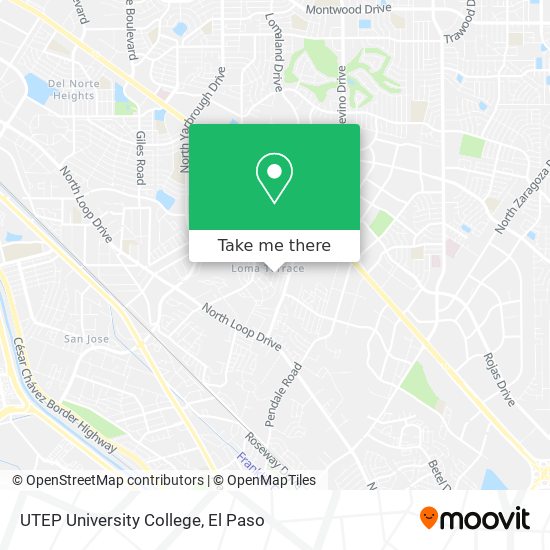 UTEP University College map