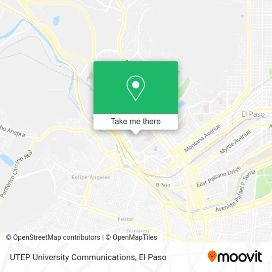 UTEP University Communications map
