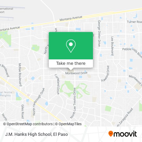 Mapa de J.M. Hanks High School