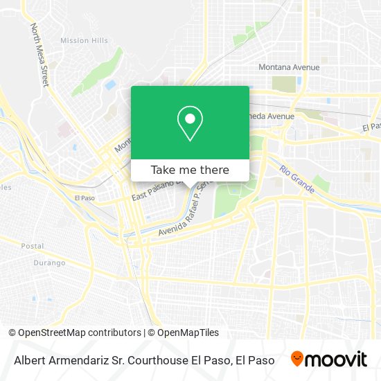 Mapa de Albert Armendariz Sr. Courthouse El Paso