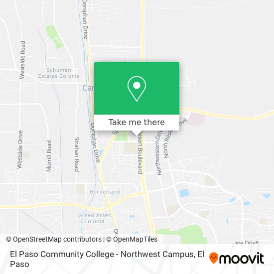 El Paso Community College - Northwest Campus map