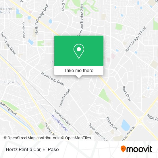 Hertz Rent a Car map