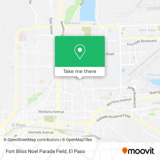 Mapa de Fort Bliss Noel Parade Field