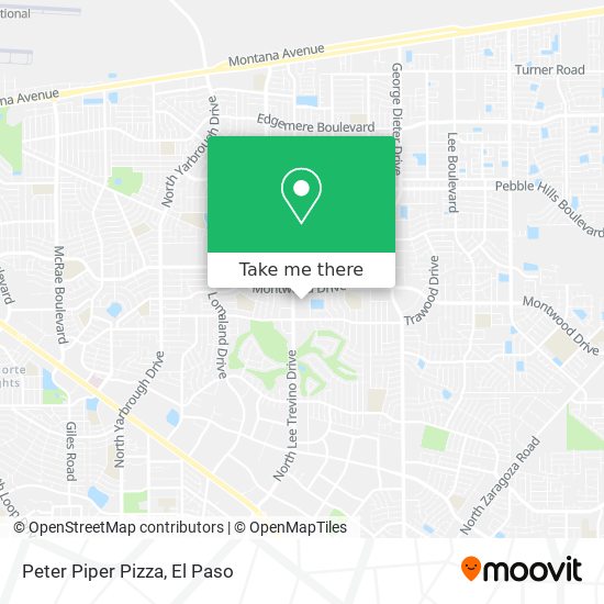 How to get to Peter Piper Pizza in El Paso by Bus?