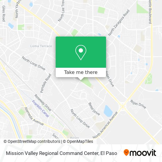 Mission Valley Regional Command Center map