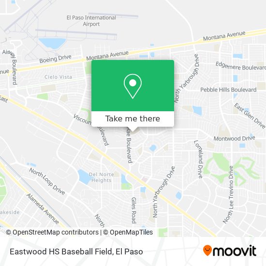 Eastwood HS Baseball Field map