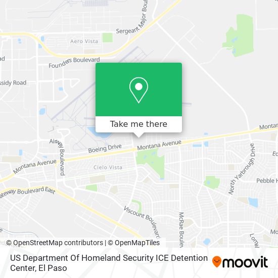 US Department Of Homeland Security ICE Detention Center map