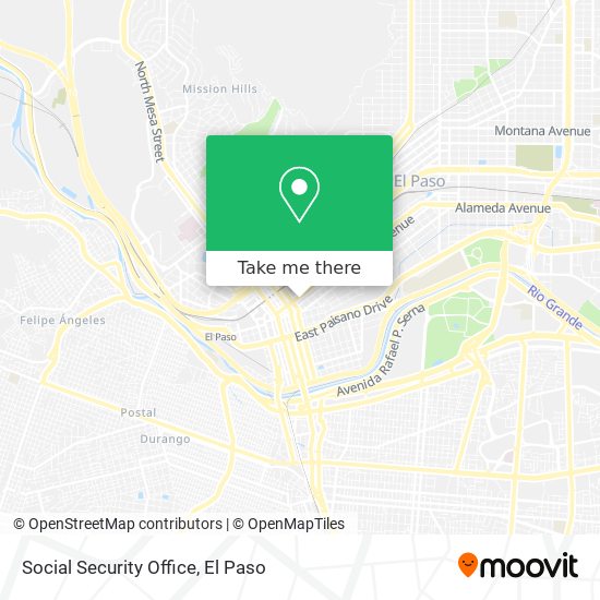 How to get to Social Security Office in El Paso by Bus?