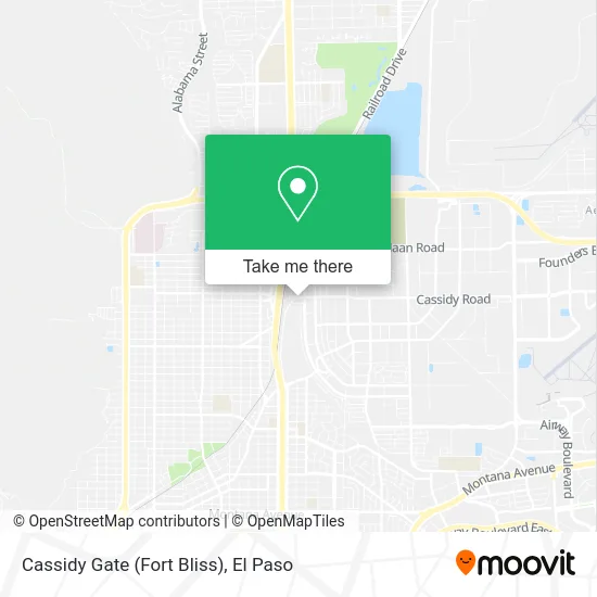 Cassidy Gate (Fort Bliss) map