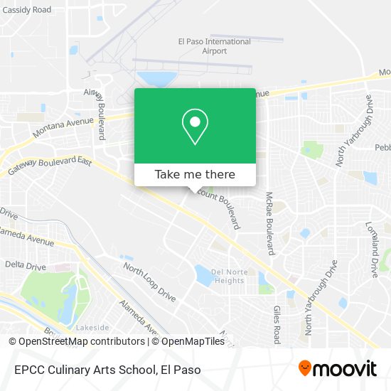 EPCC Culinary Arts School map