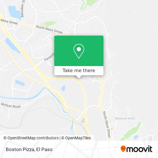 Boston Pizza map