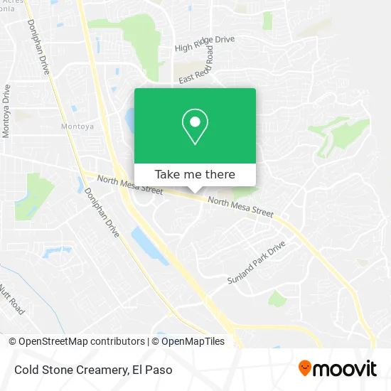 Mapa de Cold Stone Creamery