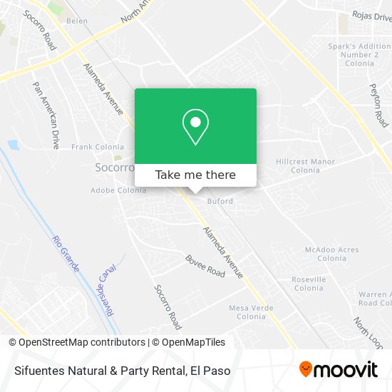 Mapa de Sifuentes Natural & Party Rental