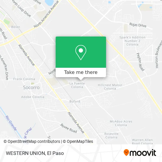 WESTERN UNION map