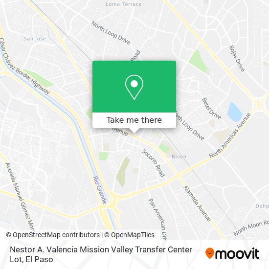 Nestor A. Valencia Mission Valley Transfer Center Lot map