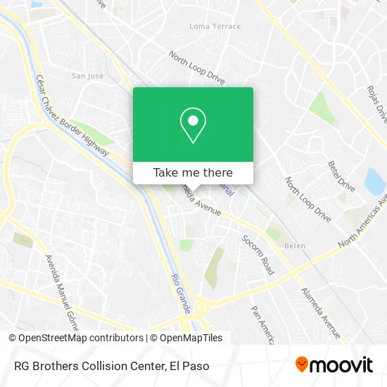 RG Brothers Collision Center map