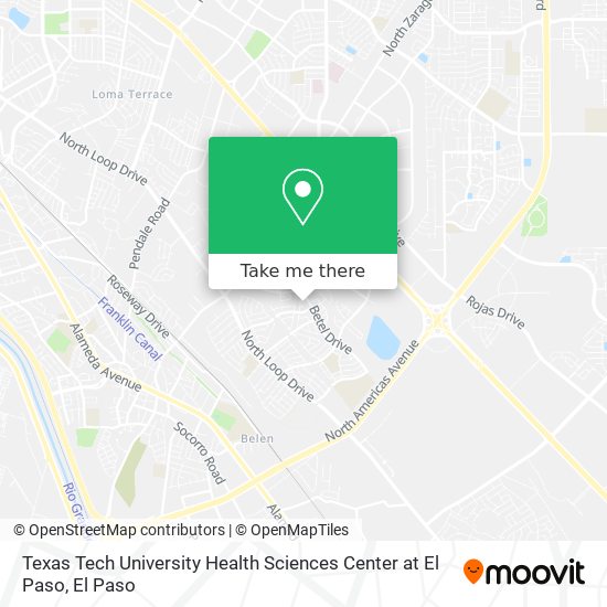 Texas Tech University Health Sciences Center at El Paso map