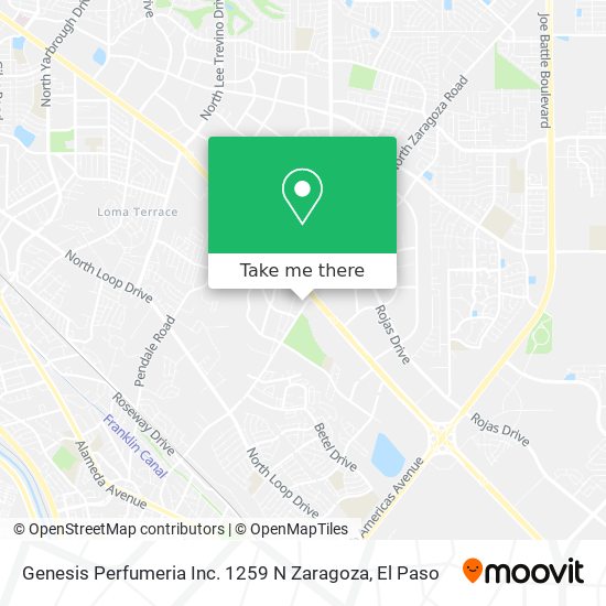 Genesis Perfumeria Inc. 1259 N Zaragoza map