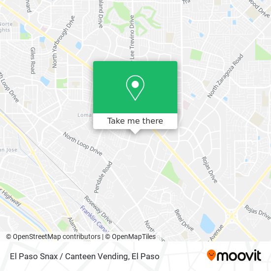 Mapa de El Paso Snax / Canteen Vending