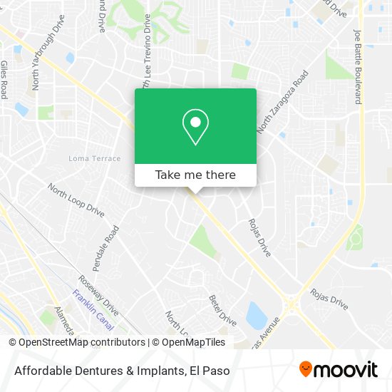 Affordable Dentures & Implants map