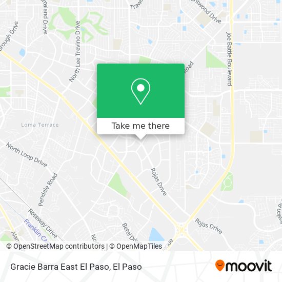 Gracie Barra East El Paso map