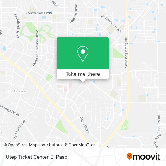 Utep Ticket Center map