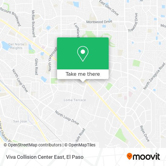 Viva Collision Center East map