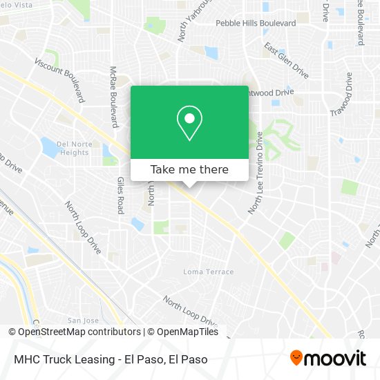 MHC Truck Leasing - El Paso map