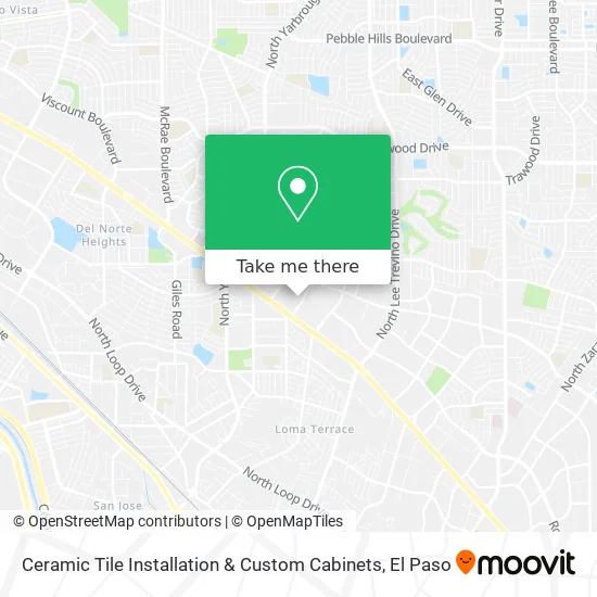 Ceramic Tile Installation & Custom Cabinets map