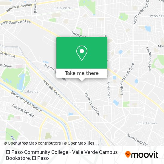 El Paso Community College - Valle Verde Campus Bookstore map