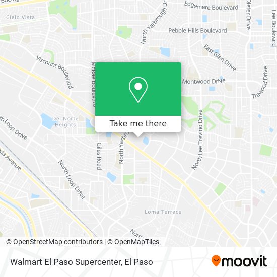 Walmart El Paso Supercenter map