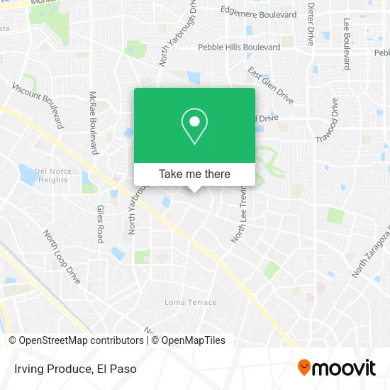 Mapa de Irving Produce