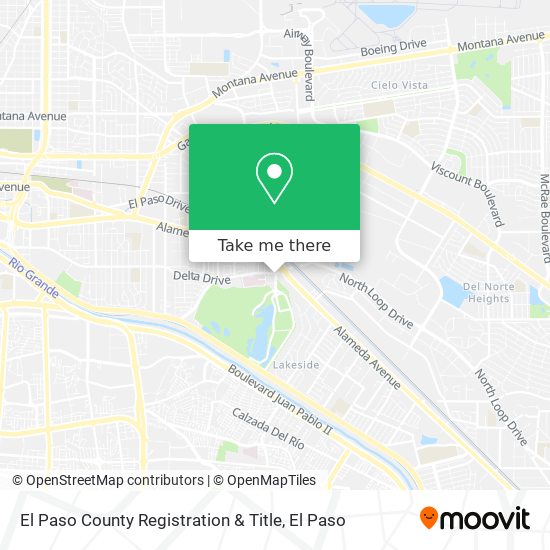 El Paso County Registration & Title map