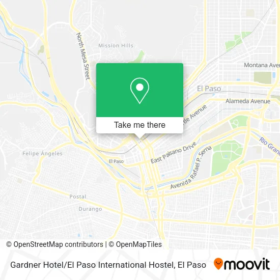 Mapa de Gardner Hotel / El Paso International Hostel