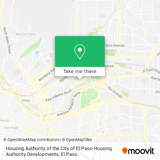 Housing Authority of the City of El Paso Housing Authority Developments map