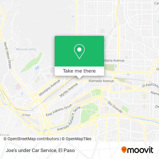 Joe's under Car Service map